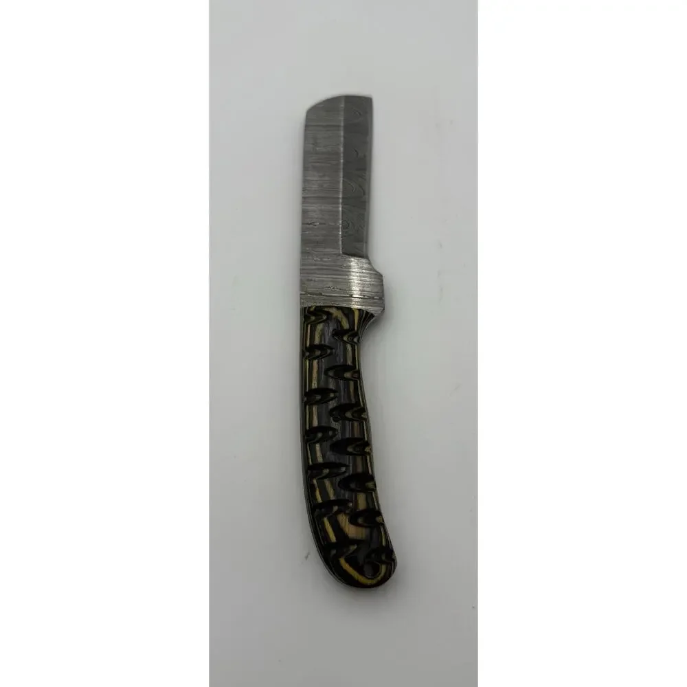 Handmade Damascus Steel Fixed Blade Knife w/ Leather Sheath – Pakistan Made NEW